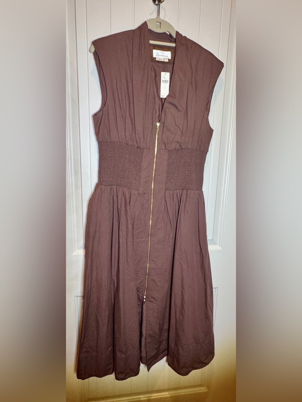 Anthropologie Tommie Zip Front Midi Dress - L